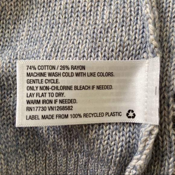 Knox Rose | Blue and Cream Woven Open Cardigan - Picture 5 of 5